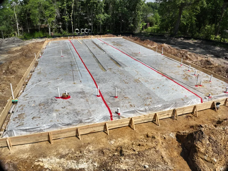 Commercial plumbing slab preparation